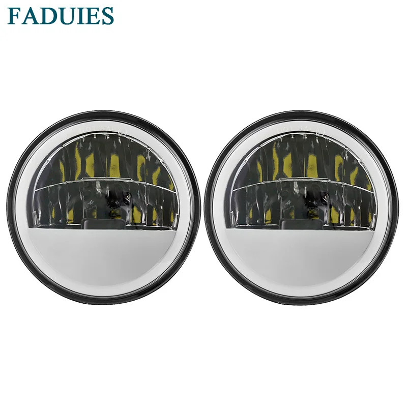 FADUIES 2019 новый продукт мотоцикл светодио дный туман light 4,5 ''12 V DC светодио дный вспомогательный лампа с белым DRL для мотоцикла Harley