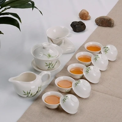 Ceramic kung fu tea set Include1 teapot+1 fair cup+10 tea cup,chinese set on sale 4 style ceremony