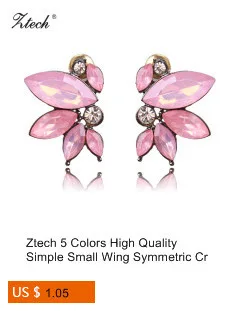 ZTech специальные Дизайн геометрический прозрачный кристалл Серьги-гвоздики Модные украшения античный белый Цвет Интимные аксессуары для Для женщин