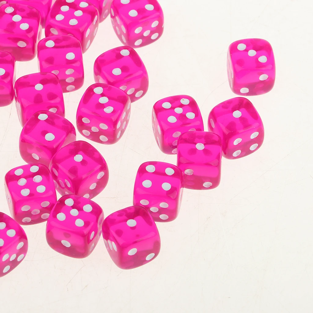 Perfeclan 50pack of Six Sided Dices D6 Dice for Dungeons & Dragons D&D RPG Board Games D6 Dice Set 12mm