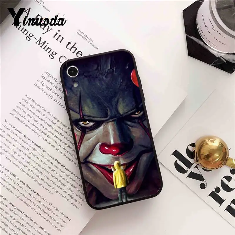 Yinuoda это Pennywise клоун ужас мягкий резиновый черный чехол для телефона для iPhone 5 5Sx 6 7 7plus 8 8Plus X XS MAX XR 10 Чехол - Цвет: A12