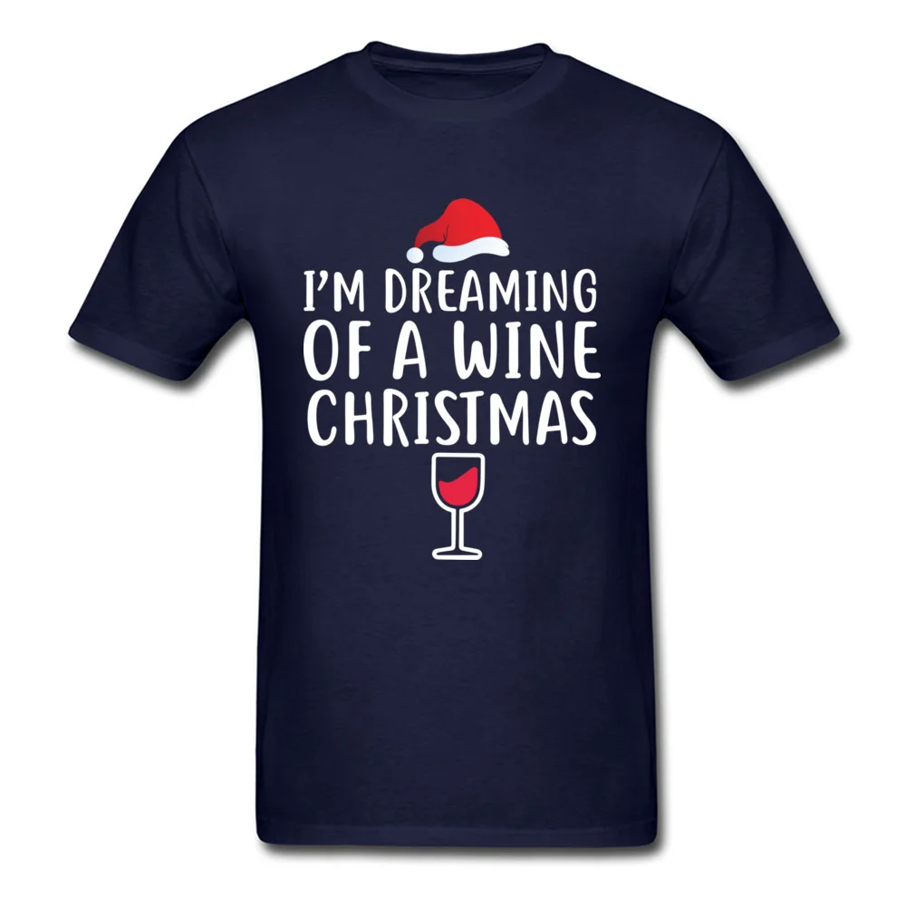 Im Dreaming of A Wine Christmas T-shirt - Funny Gift for Mom_navy