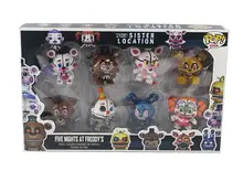 8PCS/Set FNAF Freddy Mini Figure Nendoroid PVC Five Nights At Freddys Foxy Freddy Chica Anime Figurines Loose Toys for gift freddy fazebear chica foxy full face latex mask costume toys five nights at freddy fnaf halloween horror mask brinqudoes l2079