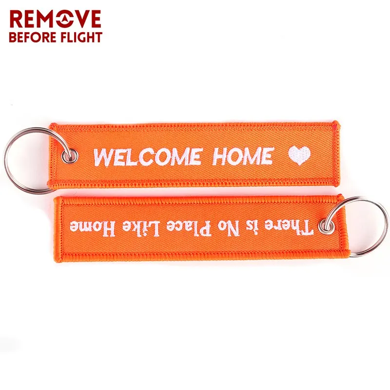 Fashion Jewelry Keychain for Cars and Motorcycles Embroidery Key Chain Key Fobs REMOVE BEFORE FLIGHT Black Keychain Safety Tag7