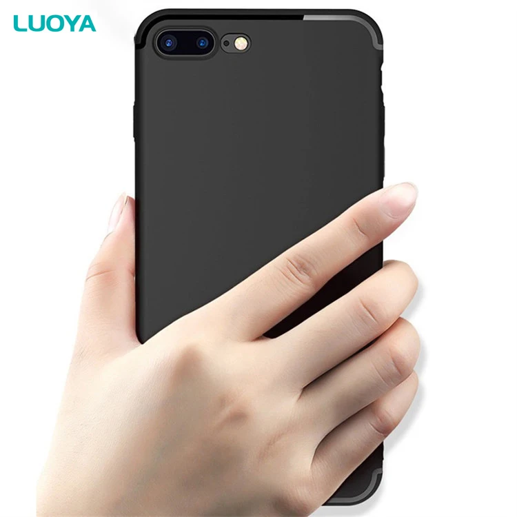 

Brand Gossamer Cases for iphon6 6 8 Dust Plug Frosted Ultrathin Cover for iphone7 7 Plus Silicone Black Dress Shell for Apple
