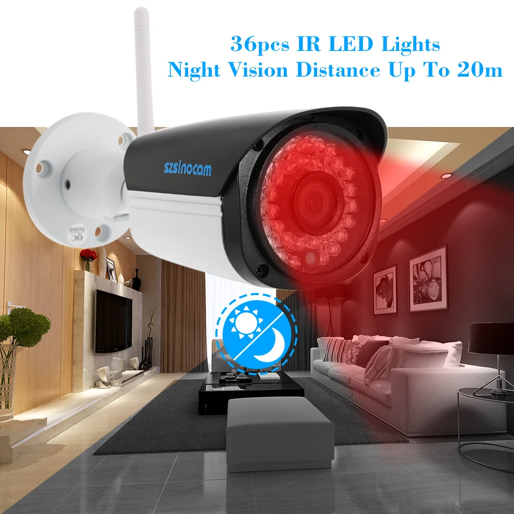 Беспроводная уличная IP камера Szsinocam 720P МП CCTV сетевая видеонаблюдения с Wi Fi и
