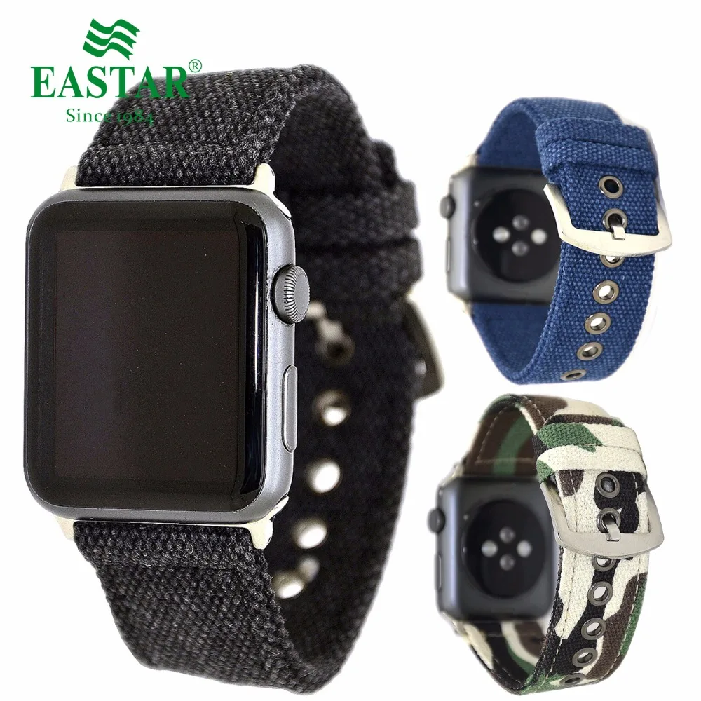 Eastar камуфляж нейлон ремешок Ремешок для наручных часов Apple Watch, версии 5 Группа серии 4/3/2/1 Спортивный Браслет, 42 мм, 38 мм, версия для наручных часов iwatch, ремешок