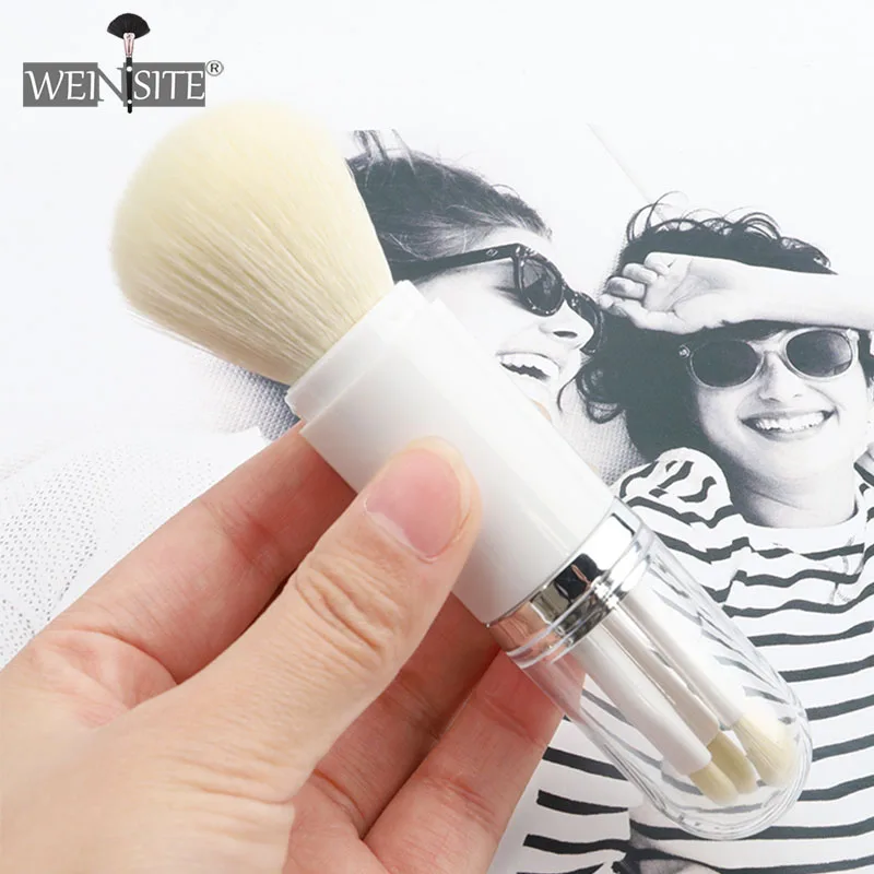 

Black/White 4PCS/Set Makeup Brushes Eyes Face Make Up Eyeshadow Blusher Powder Brush Set Synthetic Hair Automatic Soft Brushes