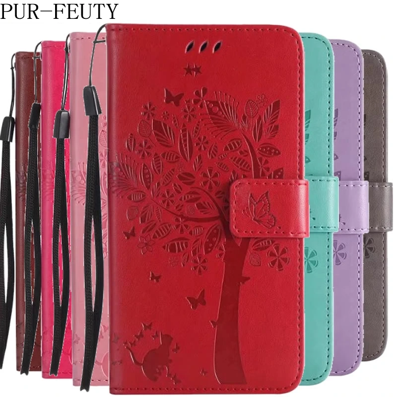 

for Huawei Honor 8 FRD-L09 FRD-L19 Cases Cat and Tree Flip Wallet Stand Holder Leather Phone Cover for Huawei Honor8 FRD L09 L19