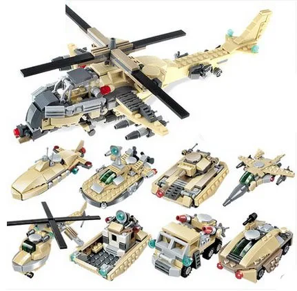 Compatible Lego Military Ideas MOC Building Blocks Helicopter Kit Toys for Kids 