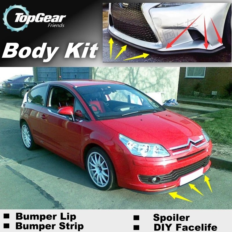 

Bumper Lip Deflector Lips For Citroen C4 C-Triomphe C-Quatre Front Spoiler Skirt For TopGear Friends Tuning / Body Kit / Strip