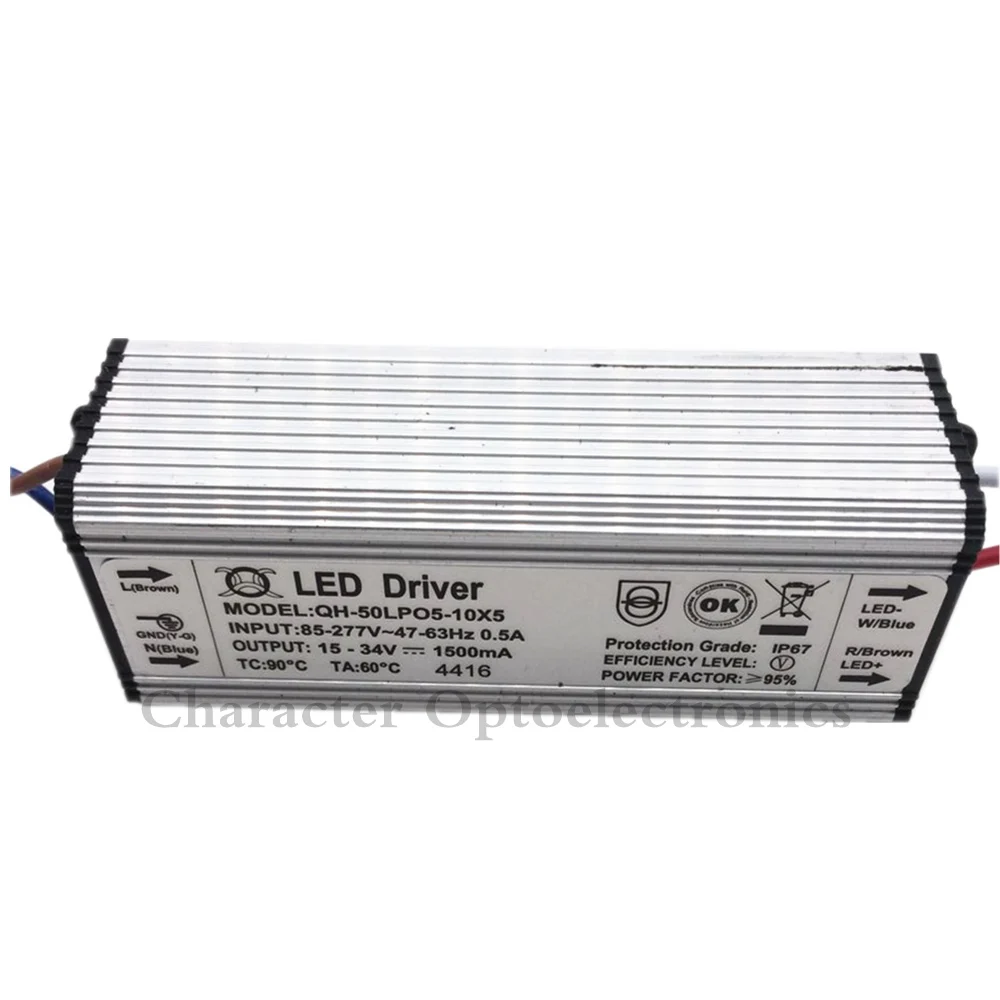 1 шт. высокое качество светодиодный драйвер DC15-34v 50 Вт 1500mA 5-10x5w светодиодный Питание Водонепроницаемый IP67 прожектор драйвер постоянного тока