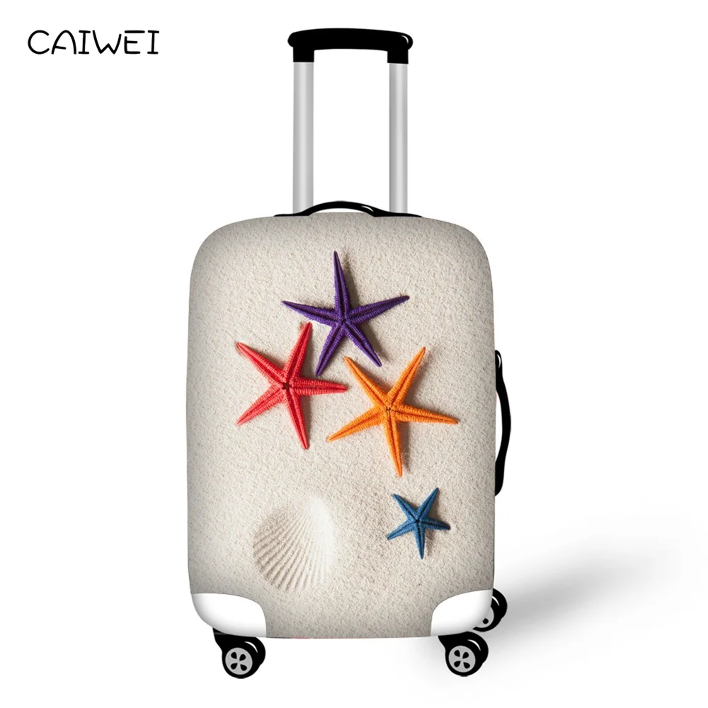 Эластичный уплотненный чехол для путешествий, защитный чехол для багажа, Пляжная Морская звезда, чехол для 18 ''-30'', чехол для костюма, аксессуары для путешествий - Цвет: Слоновая кость