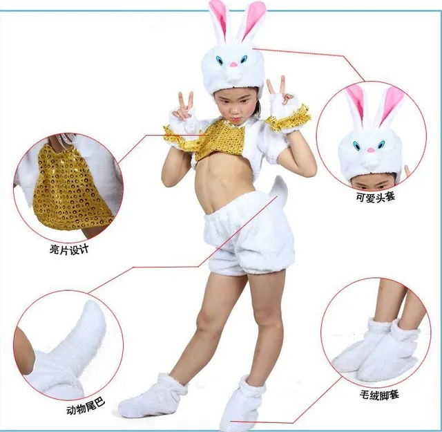 Anak Anak Panjang Mewah Hewan Kartun Anjing Beruang Sapi Ox Biru