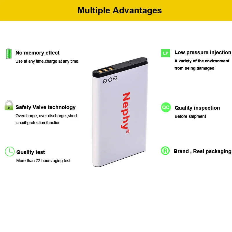 Nephy бренд BL-5C Батарея для Nokia N70 N71 N72 N91 1650 2300 2310 2330 2600 2700c 2730c 3100 3120 3650 6030 6600 6263 E50 E60