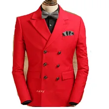 Легкий и удобный мужской костюм для отдыха, культивировать свою мораль двубортный костюм красный tide мужской свадебный индивидуальный заказ