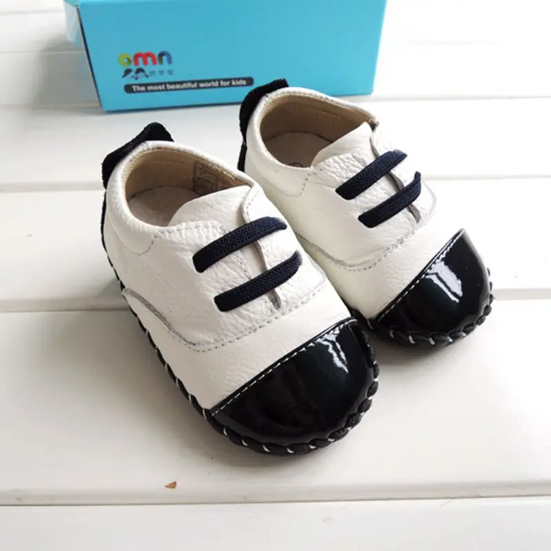 Fashion Classic White Black Infant Baby Boy Shoes Branded Genuine