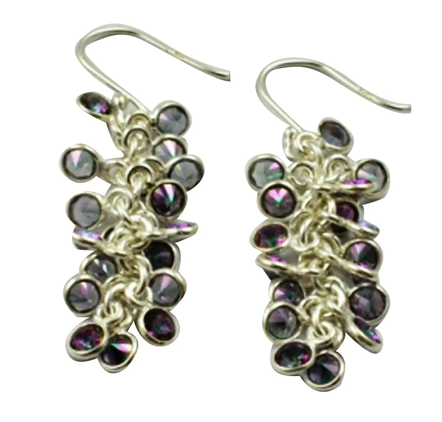 

Lovegem Genuine Mystic Topaz EARRINGS 925 Sterling Silver, 45.6mm, AE2182