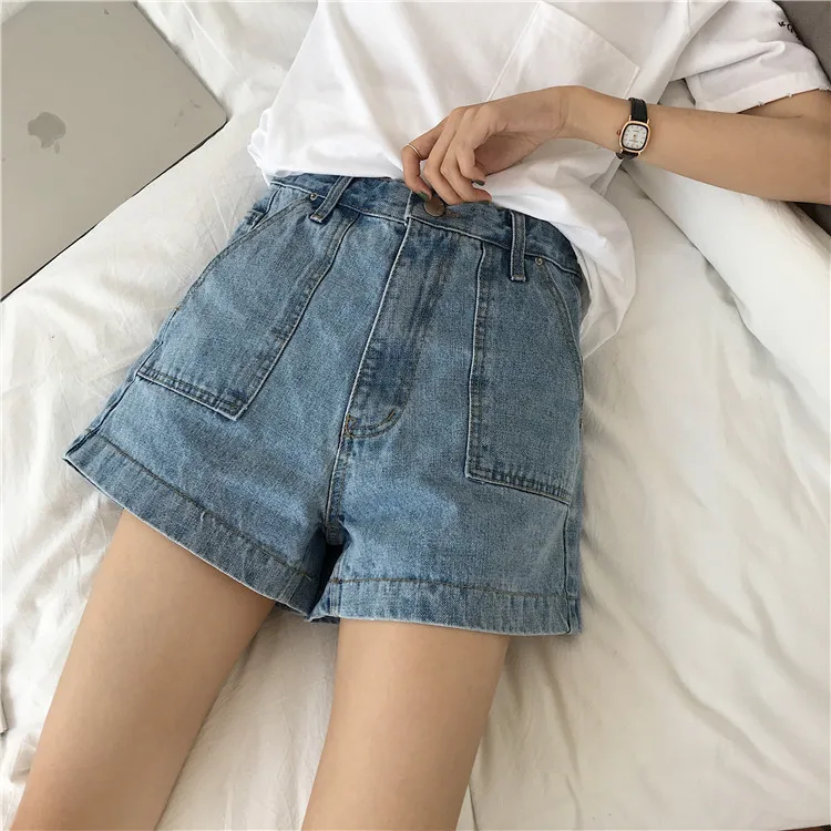 2018 Summer Runway Striped Button Pants Pocket High