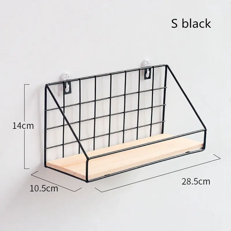 1 шт., деревянная железная полка для хранения в скандинавском стиле ...