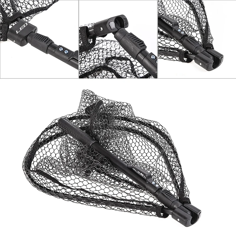 Portable Folding Fishing Nets 85cm Telescoping Landing Net Pole Casting Network Trap Aluminum  High Quality Alloy Fishing jooyoo