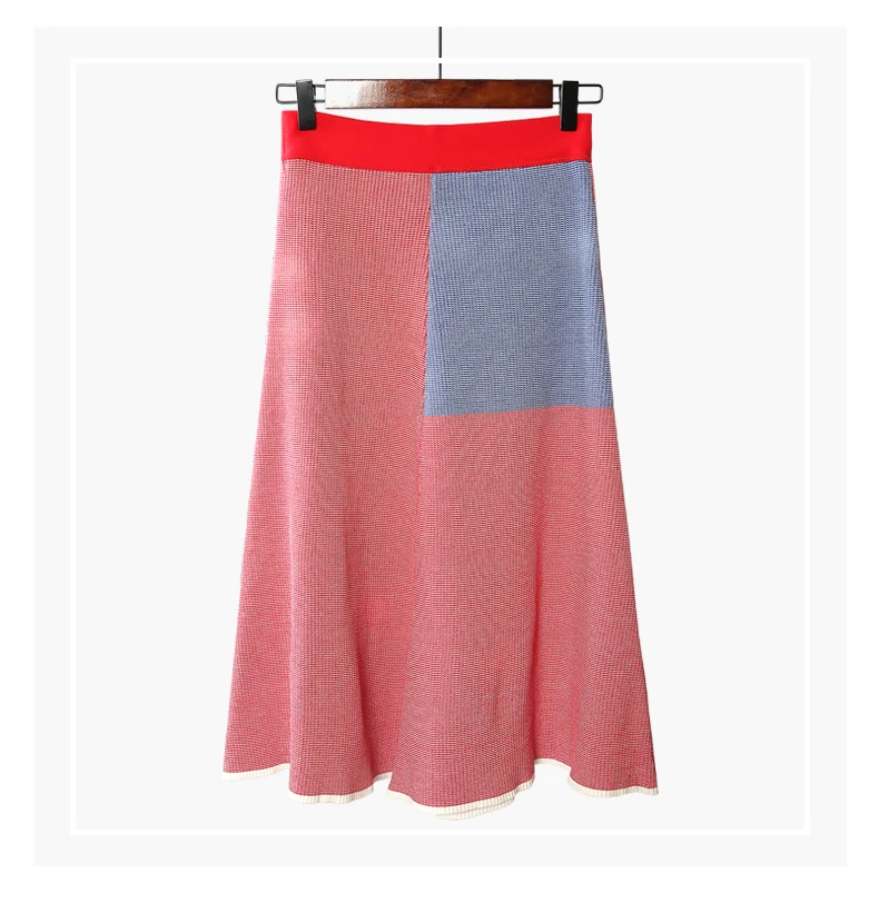 Женский осенне-зимний вязаный свитер, костюм из двух предметов, Толстый Пуловер+ длинная юбка с эластичной резинкой на талии, комплекты для рождественской вечеринки, шикарный розовый комплект