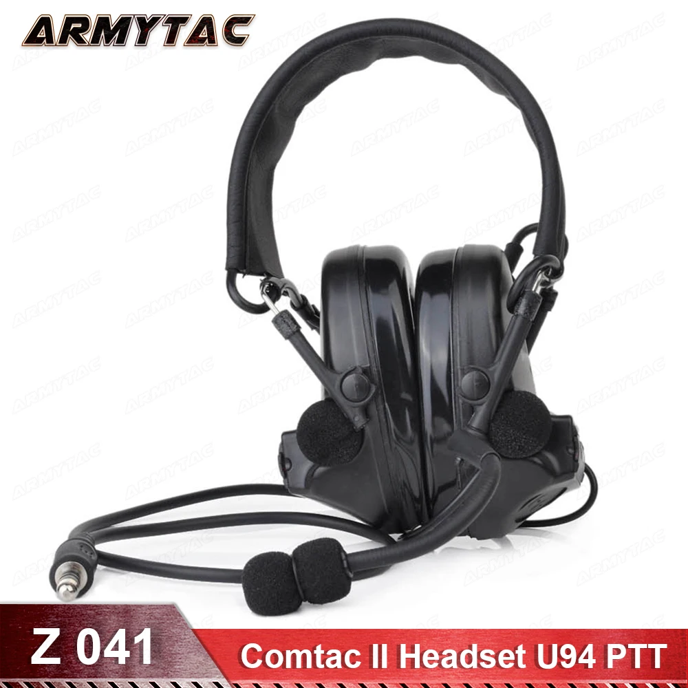 

Z-tactical Earphone Comtac II Peltor Noise Canceling Headset Radio Militar Z041 FG With Military Standard Version U94 PTT
