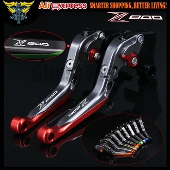 

Laser Logo(Z800) Red+Titanium For kawasaki Z800/E version 2013 2014 2015 2016 Motorcycle CNC Extendable Brake Clutch Levers