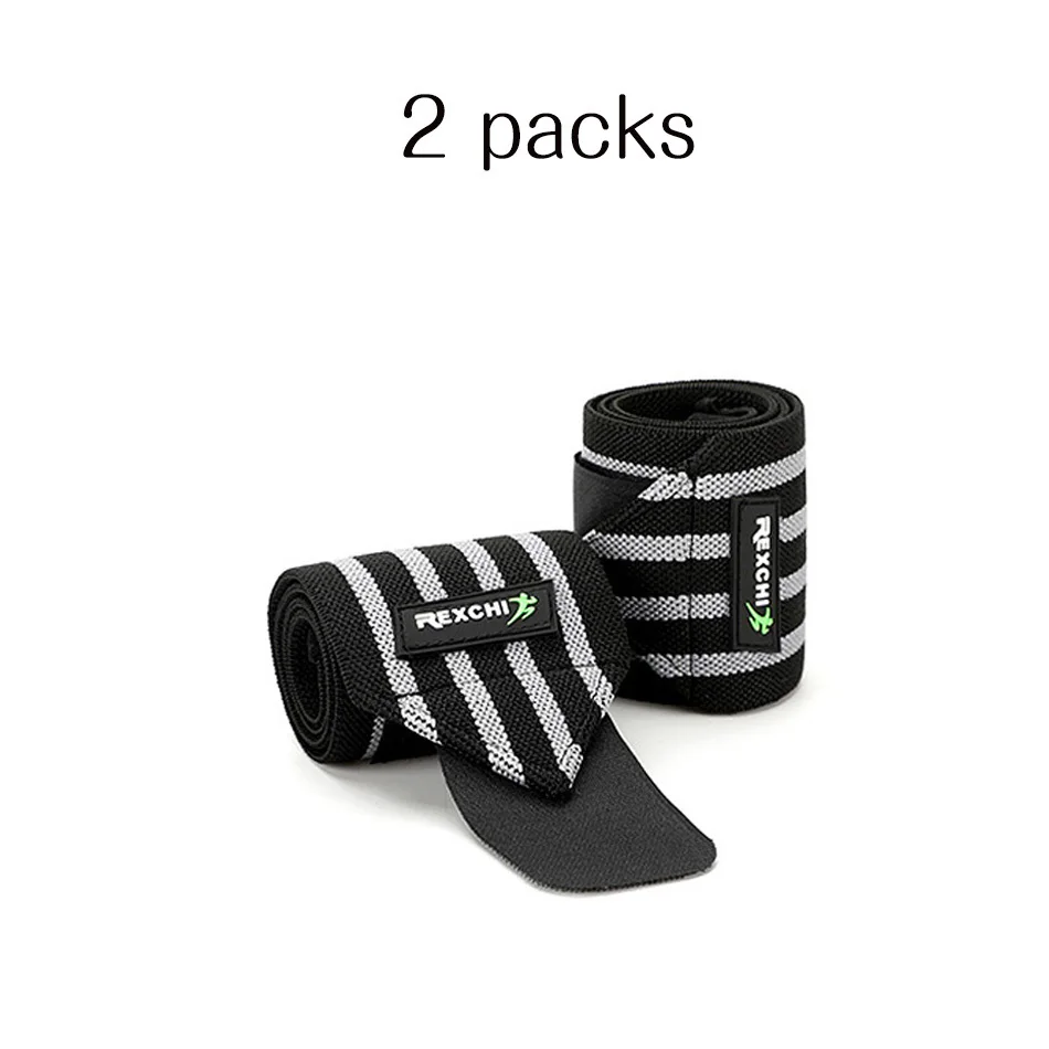 REXCHI 1 пара Регулируемый браслет поддержка спортивные безопасные эластичные бинты для запястья бандаж повязка для спортзала фитнес сила тяжелой атлетики - Цвет: 2 Packs Gray