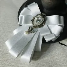 Британский мужской женский воротник рубашка Стразы сплав кристалл галстук-бабочка галстук для жениха Свадебная деловая Вечеринка Униформа подарок галстук-бабочка