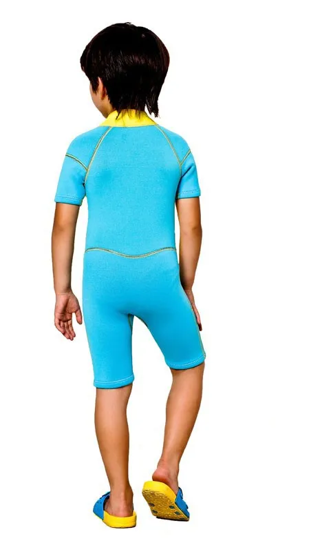 WDS-8002-6 Children Wetsuit 2.5mm Neoprene Thick Swimsuit for Winter Autumn Spring Shorty Swimwear