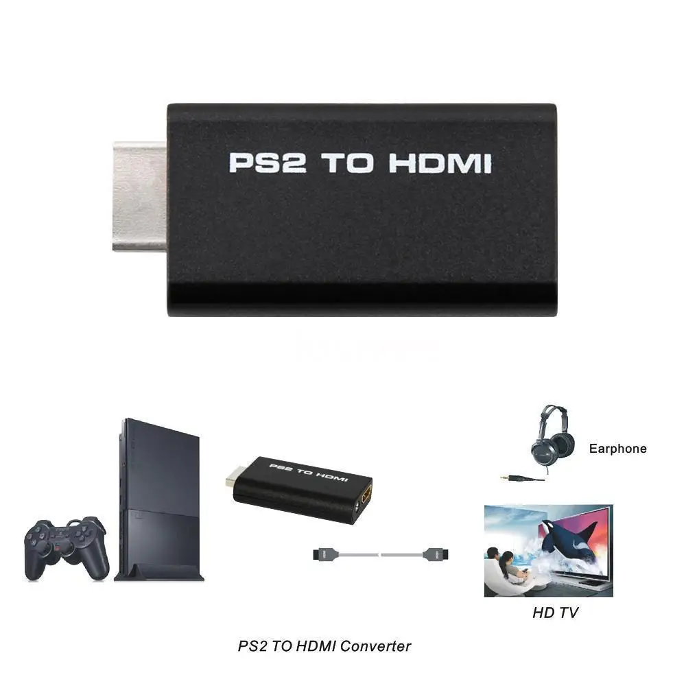 PS2 to HDMI with 3.5mm audio video Converte PS2 Player to HDMI adapter