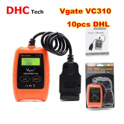 10 шт. DHL Vgate VC310 Универсальный OBD2 OBDII EOBD (система бортовой диагностики может Авто сканер штрих-кодов и очиститель автомобиля диагностический