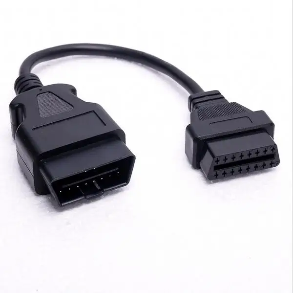 ELM327 30 см OBDII 16 контактный Удлинительный кабель OBD2 штекер гнездо коннектор