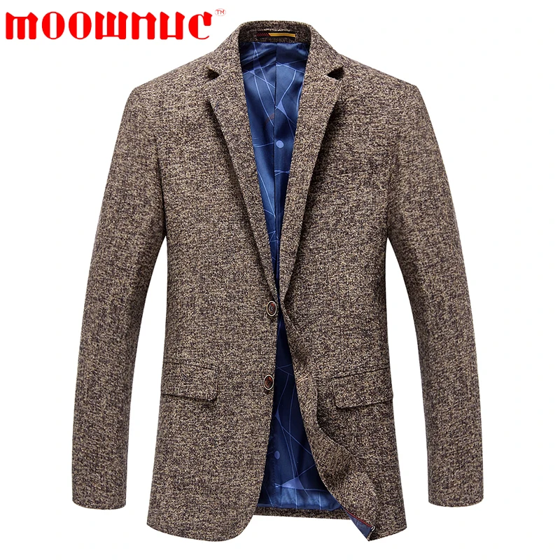 

Leisure Suits Fashion Coat Casual Brown Formal Business Suits Men Classic Blazer Male High Quality Slim Fit Autumn Brand MOOWNUC