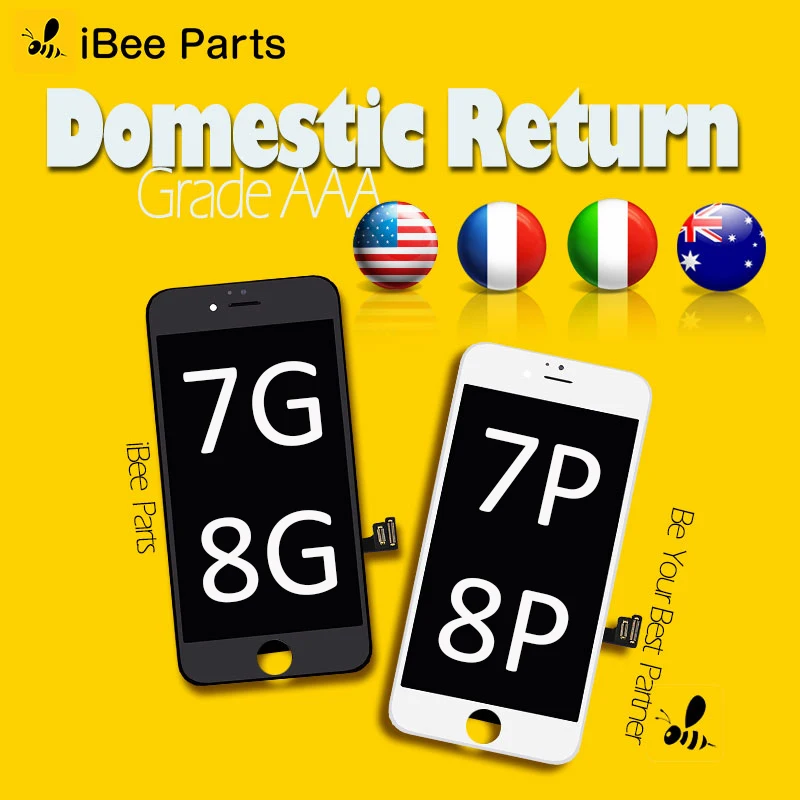 Pаспродажа IBee Запчасти 1 шт тестирование образец Стандартный для iPhone 7, 7plus 8 8 плюс ЖК дисплей Бесплатная AliExpress доставка