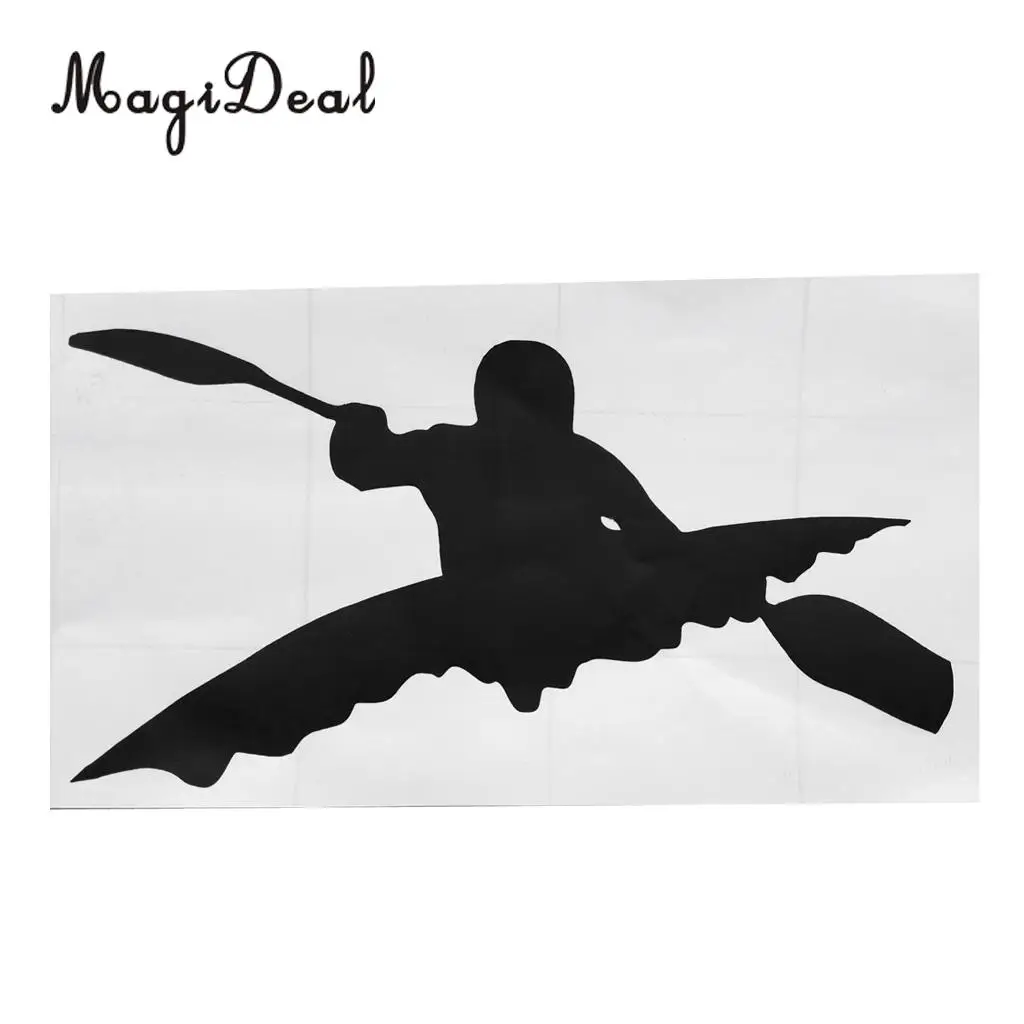 MagiDeal Funny Kayak Paddle Canoe Car Sticker Decal Acce for Kayaking Water Sport Canoe Boating Wall Window Car Boat Application