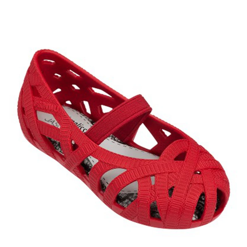 

Melissa 2018 Mini Birds Nest Style New Summer Children Shoes Campana Zig Zag Slip on Flat (Toddler) Kids Shoes