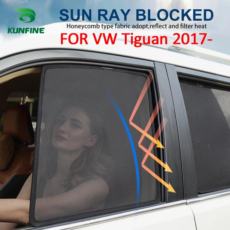 Magnetic Car Window Sun Shade Mesh Shade Blind For VW Tiguan 2017-