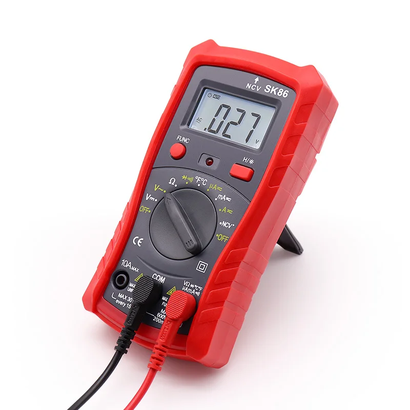 

Portable Digital Multimeter Backlight Diode Temperature AC / DC Ammeter Voltmeter Ohm Test Instrument Handheld LCD Multimeter