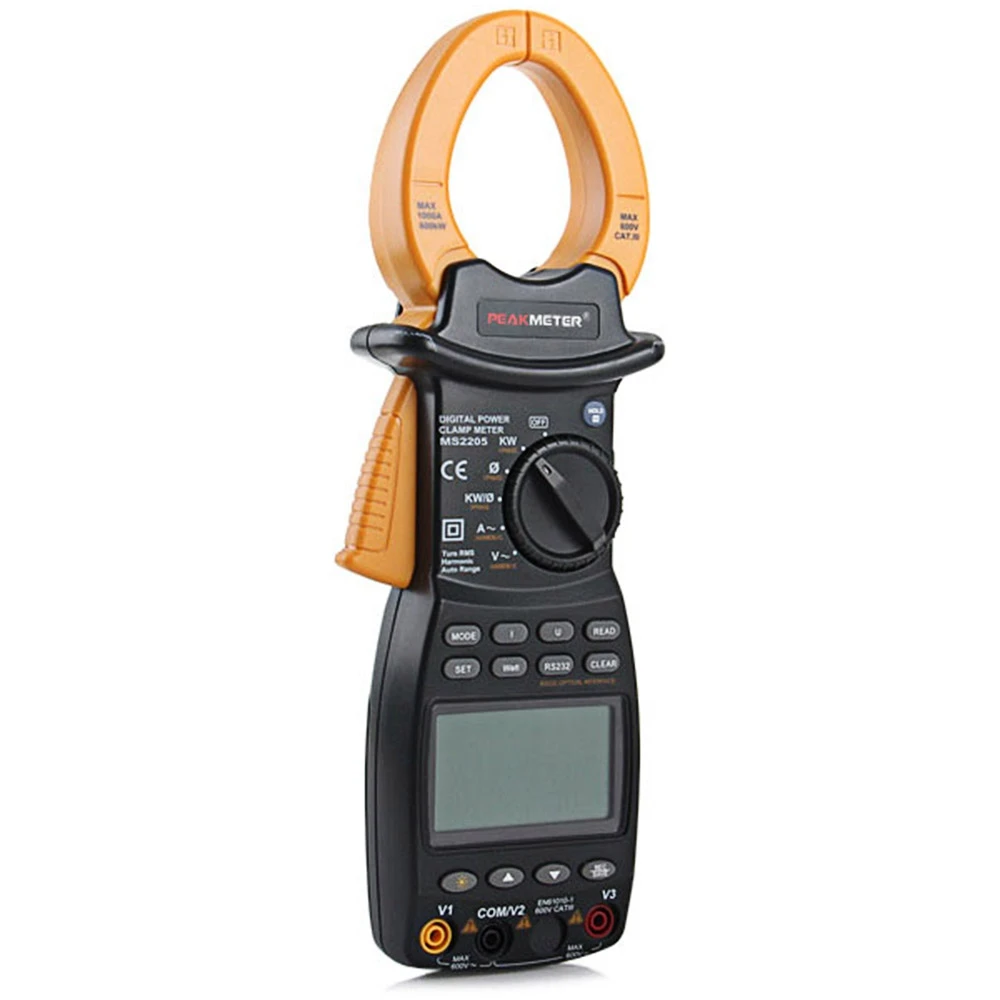 

MS2205 LCD Professional Multifunction 3 Phase Tester Clamp Meter Power Factor Correction TRMS 4 Wire Testing