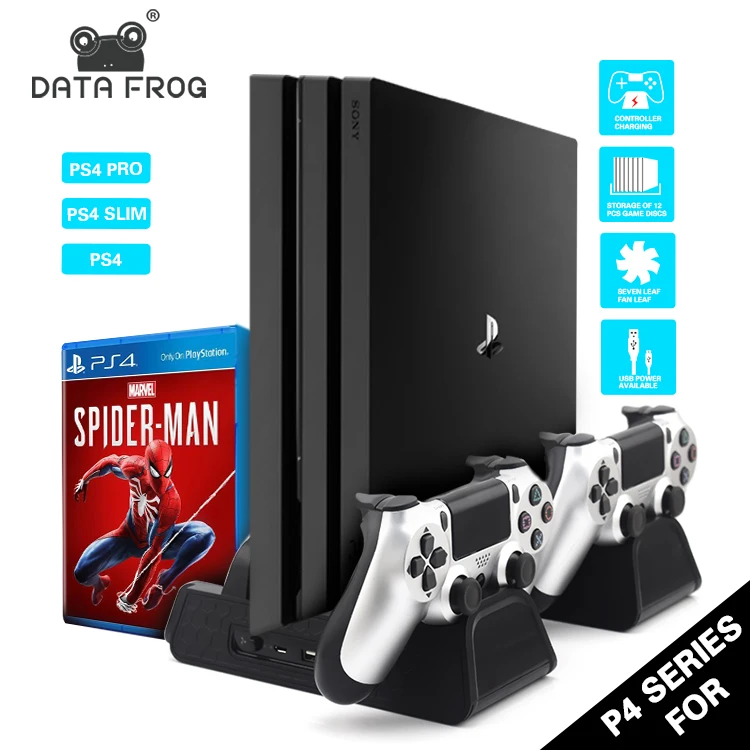 3 in 1 For PS4/PS4 Slim/PS4 PRO Vertical Stand With Dual Controller