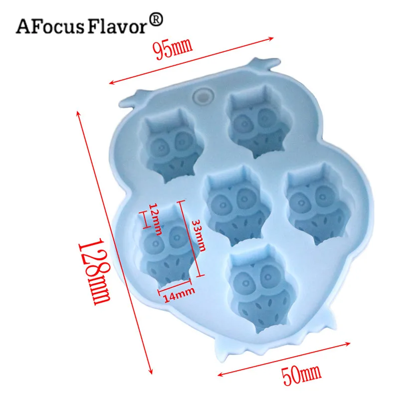 1 шт 6 отверстий 3D силиконовая форма для выпечки/сова Кухня приготовление торта льда лоток форма для шоколада, помадки формы для торта Декоративные Инструменты Трафарет