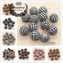 20 pçs 15mm swallow gird tecido coberto contas redondas bola pingente diy brincos descobertas eardrop acessórios manuais