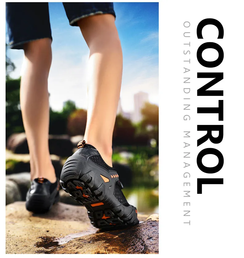 Men Outdoor Sneakers Breathable Anti-skid Hiking Shoes Summer Quick Dry Hiking Sandals for Man Trekking Trail Water Shoes (24)