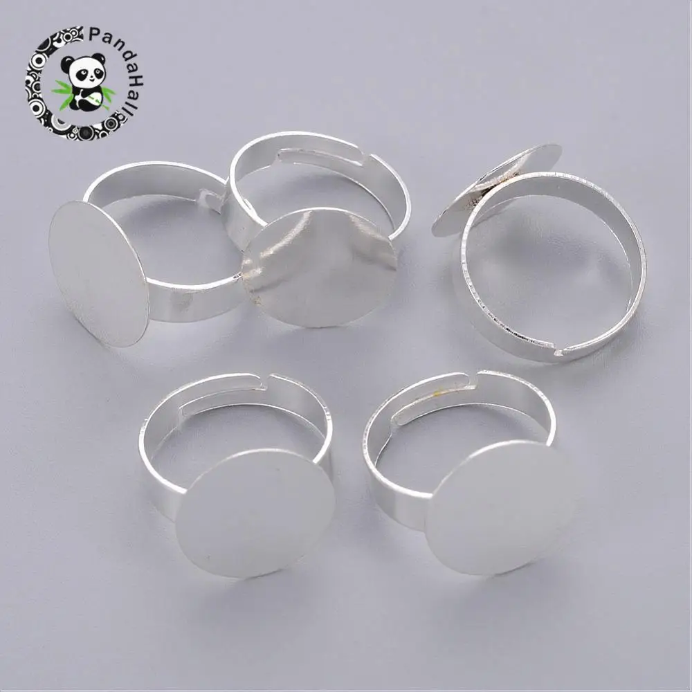 

Adjustable Iron Silver Pad Ring Base Findings, Inner Diameter: 18mm