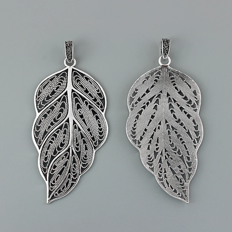 2 шт. подвески в виде листьев филиграни 95 х46 мм|diy pendant|pendant diyalloy pendant |
