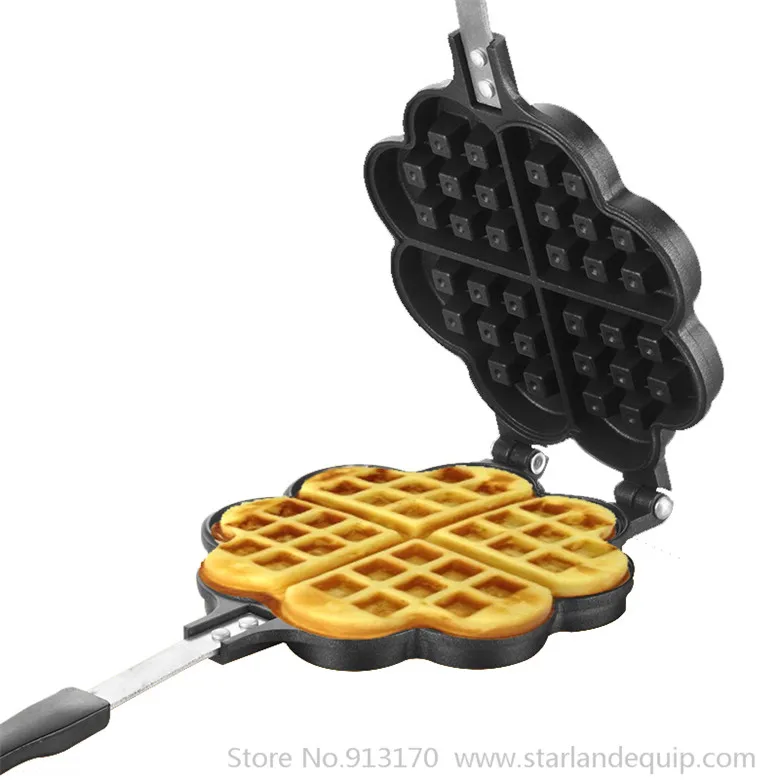 Waffle Iron Cake Pan Heart-shape Waffle Mold Non-stick Aluminum Waffle Mould Pan Baking Bakeware Waffle Cake Baking Tool