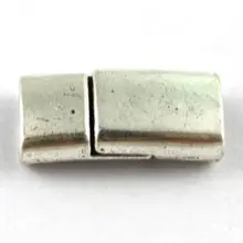 45 Sets Тибетского серебра магнит застежка для 10x4 мм кожаный шнур A13407