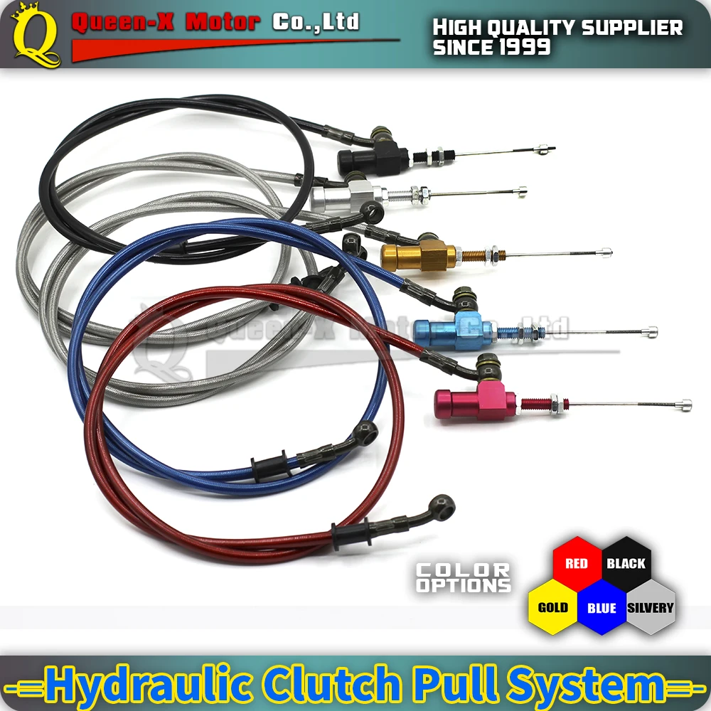 

1200mm Colorful Motorcycle Hydraulic Reinforced Brake Or Clutch Oil Hose Line With master cylinder rod efficient transfer pump